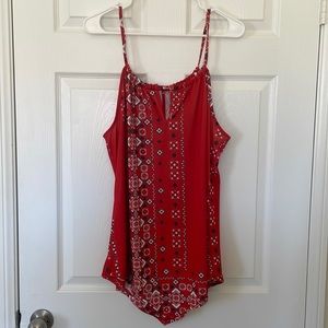 Red bandana style tank, XL